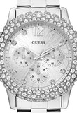 Buy Shop Guess Dazzler Diamonds Silver Dial Silver Steel Strap Watch for Women - W0335L1 USA Online