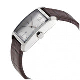 Calvin Klein Window Silver Dial Brown Leather Strap Watch for Women - K2M23126