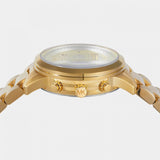 Buy Shop Michael Kors Runway Chronograph Analog Gold Dial Gold Steel Strap Watch for Women - MK7452 USA Online