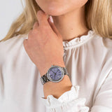 Buy Shop Michael Kors Taryn Mother of Pearl Purple Dial Silver Steel Strap Watch For Women - MK6562 USA Online