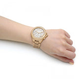 Buy Shop Michael Kors Camille Chronograph White Dial Gold Steel Strap Watch For Women - MK7270 USA Online