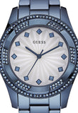 Buy Shop Guess Pinwheel Analog Silver Dial Blue Steel Strap Watch for Women - W0702L1 USA Online