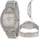 Buy Shop Fossil Wallace Silver Dial Silver Steel Strap Watch for Women - ES3174 USA Online