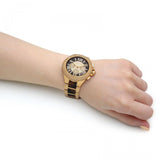 Buy Shop Michael Kors Camille Chronograph Brown Dial Two Tone Steel Strap Watch For Women - MK7269 USA Online
