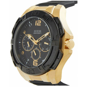 Buy Shop Guess Genesis Chronograph Black Dial Black Silicone Strap Watch For Men - GW0100G1 USA Online