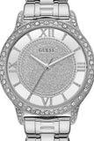 Buy Shop Guess Ethereal Diamonds Silver Dial Silver Steel Strap Watch for Women - W1013L1 USA Online