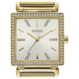Buy Shop Guess Vanity Diamonds Silver Dial Gold Steel Strap Watch for Women - W1030L2 USA Online