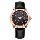 Buy Shop Maserati Circuito Black Dial Black Leather Strap Watch For Men - R8851127001 USA Online