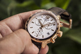 Buy Shop Tissot Quickster Chronograph 42mm White Dial Brown Leather Strap Watch For Men - T095.417.36.037.00 USA Online