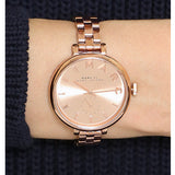Buy Shop Marc Jacobs Sally Rose Gold Dial Rose Gold Steel Strap Watch for Women - MBM3364 USA Online