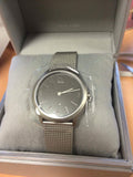 Buy Shop Calvin Klein Minimal Grey Dial Silver Mesh Bracelet Watch for Men - K3M52154 USA Online