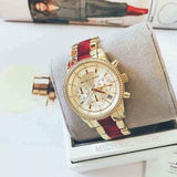 Buy Shop Michael Kors Ritz Chronograph Gold Dial Two Tone Steel Strap Watch For Women - MK6517 USA Online
