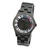 Buy Shop Marc Jacobs Henry Skeleton Black Dial Black Steel Strap Watch for Women - MBM3265 USA Online
