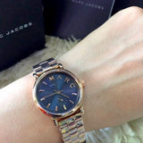 Buy Shop Marc Jacobs Baker Blue Dial Rose Gold Steel Strap Watch for Women - MBM3330 USA Online