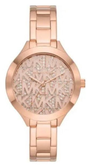 Buy Shop Michael Kors Slim Runway Rose Gold Dial Rose Gold Steel Strap Watch for Women - MK4658 USA Online