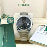 Buy Shop Rolex Datejust 41 Oyster Grey Dial Oystersteel Strap Watch for Men - M126300-0007 USA Online
