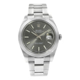 Buy Shop Rolex Datejust 41 Oyster Grey Dial Oystersteel Strap Watch for Men - M126300-0007 USA Online