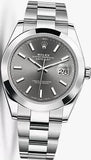 Buy Shop Rolex Datejust 41 Oyster Grey Dial Oystersteel Strap Watch for Men - M126300-0007 USA Online