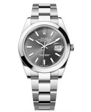 Buy Shop Rolex Datejust 41 Oyster Grey Dial Oystersteel Strap Watch for Men - M126300-0007 USA Online