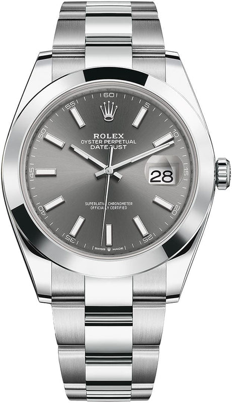 Buy Shop Rolex Datejust 41 Oyster Grey Dial Oystersteel Strap Watch for Men - M126300-0007 USA Online