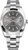 Buy Shop Rolex Datejust 41 Oyster Grey Dial Oystersteel Strap Watch for Men - M126300-0007 USA Online