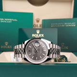 Buy Shop Rolex Datejust 41 Oyster Grey Dial Silver Oystersteel Bracelet Watch for Men - M126300-0008 USA Online