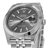 Buy Shop Rolex Datejust 41 Oyster Grey Dial Silver Oystersteel Bracelet Watch for Men - M126300-0008 USA Online