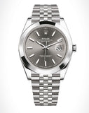 Buy Shop Rolex Datejust 41 Oyster Grey Dial Silver Oystersteel Bracelet Watch for Men - M126300-0008 USA Online