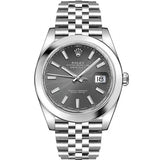 Buy Shop Rolex Datejust 41 Oyster Grey Dial Silver Oystersteel Bracelet Watch for Men - M126300-0008 USA Online