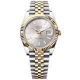 Buy Shop Rolex Datejust 41 Silver Dial Two Tone Oystersteel & Yellow Gold Jubilee Bracelet Watch for Men - M126333-0002 USA Online