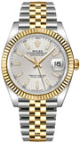 Buy Shop Rolex Datejust 41 Silver Dial Two Tone Oystersteel & Yellow Gold Jubilee Bracelet Watch for Men - M126333-0002 USA Online