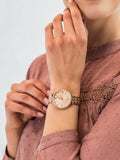 Buy Shop Fossil Jacqueline Rose Gold Dial Rose Gold Steel Strap Watch for Women - ES3546 USA Online