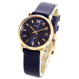 Buy Shop Marc Jacobs Baker Navy Blue Dial Blue Leather Strap Watch for Women - MBM1331 USA Online