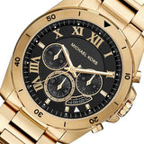 Buy Shop Michael Kors Brecken Chronograph Quartz Black Dial Gold Steel Strap Watch For Men - MK8481 USA Online