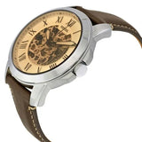 Buy Shop Fossil Grant Chronograph Cream Dial Brown Leather Strap Watch for Men - ME3122 USA Online