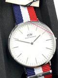 Buy Shop Daniel Wellington Classic Cambridge White Dial Two Tone Nylon Strap Watch For Men - DW00100017 USA Online