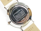 Buy Shop Coach Perry White Dial White Leather Strap Watch for Women - 14503117 USA Online