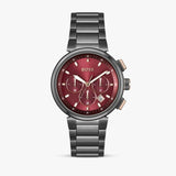 Buy Shop Hugo Boss One Chronograph Red Dial Grey Steel Strap Watch For Men - 1514000 USA Online