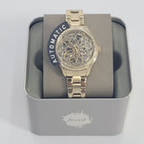 Buy Shop Fossil Rye Automatic Skeleton Gold Dial Gold Steel Strap Watch for Women - BQ3755 USA Online