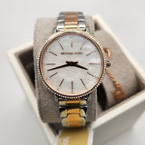 Buy Shop Michael Kors Pyper Quartz Mother of Pearl White Dial Two Tone Steel Strap Watch For Women - MK1066 USA Online