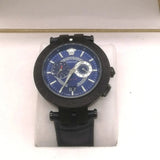 Buy Shop Versace V Race Chronograph Quartz Blue Dial Blue Leather Strap Watch For Men - VEBV00419 USA Online