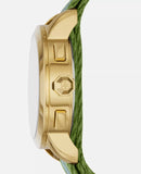 Buy Shop Tory Burch The Tory Chronograph White Dial Two Tone NATO Strap Watch for Women - TBW1037 USA Online