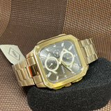 Buy Shop Fossil Inscription Multifunction Black Dial Gold Steel Strap Watch for Men - BQ2656 USA Online