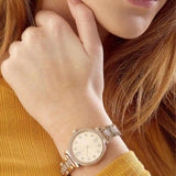 Buy Shop Michael Kors Sofie Quartz Gold Dial Gold Steel Strap Watch For Women - MK3881 USA Online