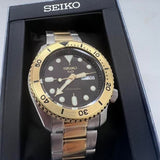 Buy Shop Seiko 5 Sports Automatic Brown Dial Two Tone Steel Strap Watch For Men - SRPK24 USA Online