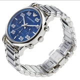 Buy Shop Emporio Armani Luigi Chronograph Blue Dial Silver Steel Strap Watch For Men - AR11132 USA Online