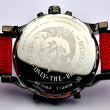 Buy Shop Diesel Mr Daddy 2.0 Chronograph Grey Dial Red Rubber Strap Watch For Men - DZ7423 USA Online