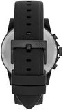 Buy Shop Armani Exchange Outerbanks Chronograph Black Dial Black Silicone Strap Watch For Men - AX1343 USA Online