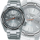 Seiko 5 Sports Special Edition Silver Dial Silver Steel Strap Watch For Men - SRPK09K1