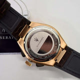 Buy Shop Maserati Triconic Chronograph Grey Dial Brown Leather Strap Watch For Men - R8871639003 USA Online